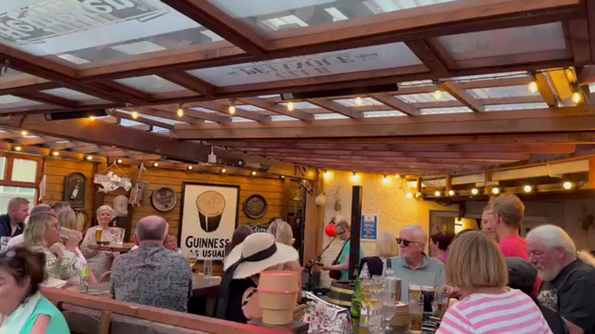 The outdoor deck at The Spinnaker Bar, Dunmore East